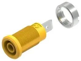 BANANA JACK, 4MM, 36A, QC, YELLOW 76-1496