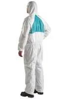 PROTECTIVE COVERALL, X LARGE, WHT/GRN 4520 X LARGE