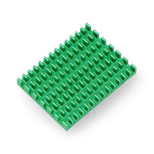 Heatsink 40x30x5mm for Raspberry Pi 4 with thermoconductive tape - green ODS-15697 5904422377960