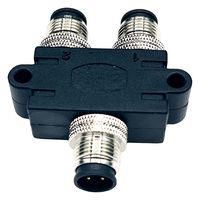 Y SPLITTER CONN, 8P M12 PLUG-2X8P RCPT Y58-A08-MFFR001