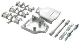 D SUB BACK SHELL, 180DEG, SIZE DE, ZINC L17DTZK09K