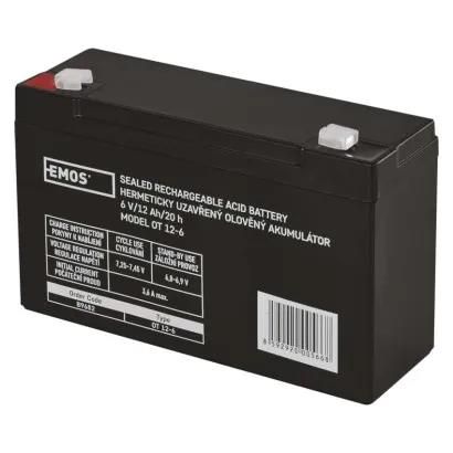 SLA battery 6V 12Ah faston 4,7 mm, EMOS B9682 8592920005668