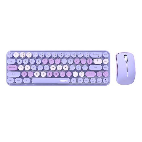 Wireless keyboard + mouse set MOFII Bean 2.4G (Purple), MOFII SMK-676367 Purple