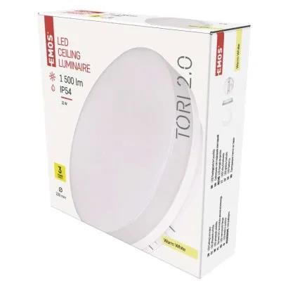 LED Ceiling lamp TORI, round 15W warm white IP54, EMOS ZM4121 8592920094082