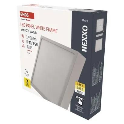 LED surface luminaire NEXXO, square, white, 21W, with change CCT, EMOS ZM6143