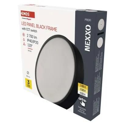 LED surface luminaire NEXXO, round, black, 28.5W, with change CCT, EMOS ZM5353 8592920109342