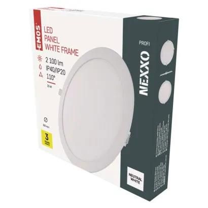 LED recessed luminaire NEXXO, round, white, 25W, neutral white, EMOS ZD1155