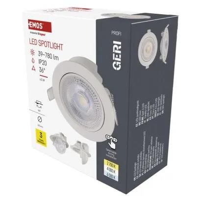 LED Spotlight GERI white, round, 6,5W CCT, EMOS ZV1160 8592920133194