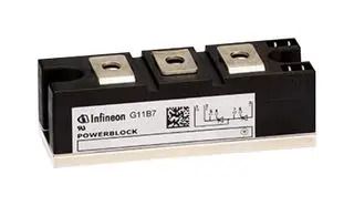 THYRISTOR MODULE, 1.6KV, 180A, MODULE TD180N16KOFHPSA1