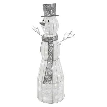 LED Christmas snowman, rattan, 124 cm, indoor, cool white, timer, EMOS DCFC01