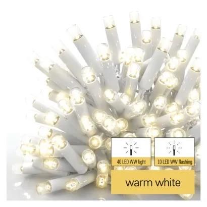 Profi LED intercon. chain, flashing, white – icicles, 3 m, outdoor, warm white, EMOS D2CW04 8592920099889