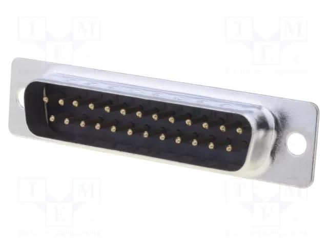 Connector: D-Sub; PIN: 25; plug; male; for cable; soldering; 5A; 250V ADAM TECH DB25-PD