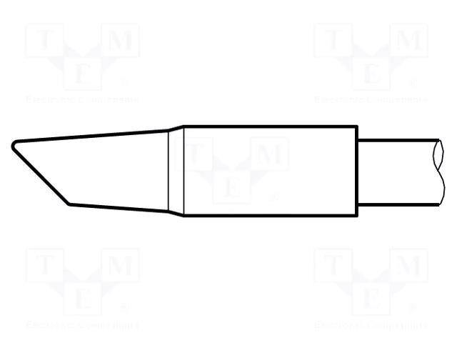 Tip; conical sloped; 3.8mm; longlife; for soldering station JBC TOOLS JBC-C250415