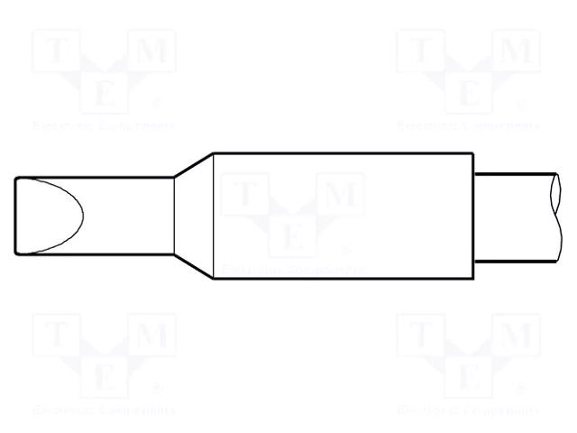 Tip; chisel; 5x1.2mm; longlife JBC TOOLS JBC-C470017
