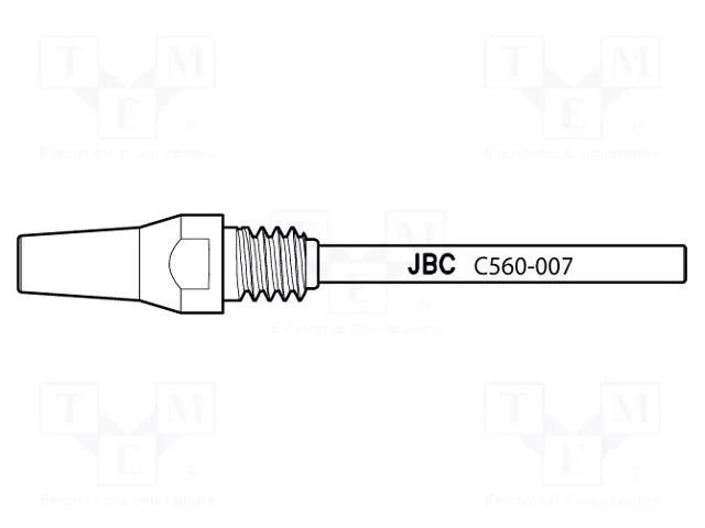 Tip: for desoldering irons; 4.8x2.4mm; Features: longlife JBC TOOLS JBC-C560007
