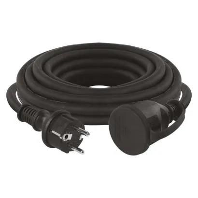 Extension Cord 5 m / 1 socket / black / rubber-neoprene / 250 V / 1.5 mm2, EMOS P01805