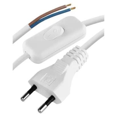 Power Cord PVC 2× 0,75mm2 with switch, 3m, white, EMOS S08273 8595025321299