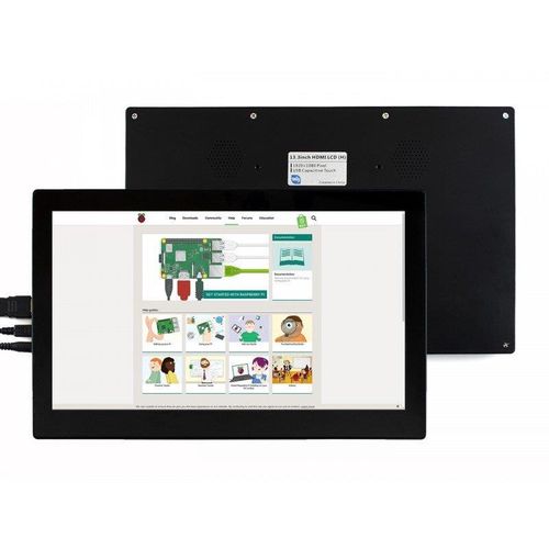 Touch Screen (H) - capacitive LCD 13,3'' 1920x1080px HDMI+USB V2 for Raspberry Pi 4B/3B+/3B/Zero - Waveshare 16644 WSR-15507 5904422343477