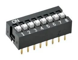 DIP SWITCH, 4POS, SPST, RAISED A6E-4104-N