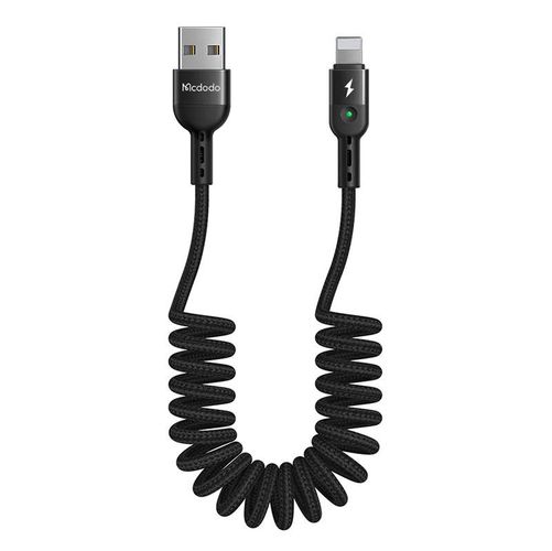 USB to Lightning Cable, Mcdodo CA-6410, Spring, 1.8m (Black), Mcdodo CA-6410