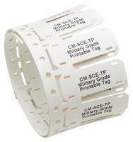 CABLE MARKER, PO, 6.4MM X 50.8MM, WHITE CM-SCE-TP-1/4-4H-9