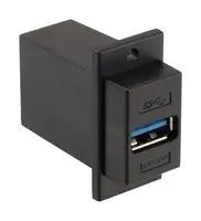 USB COUPLER, 3.0 TYPE A RCPT-B RCPT, BLK ECF504-3AB-BLK