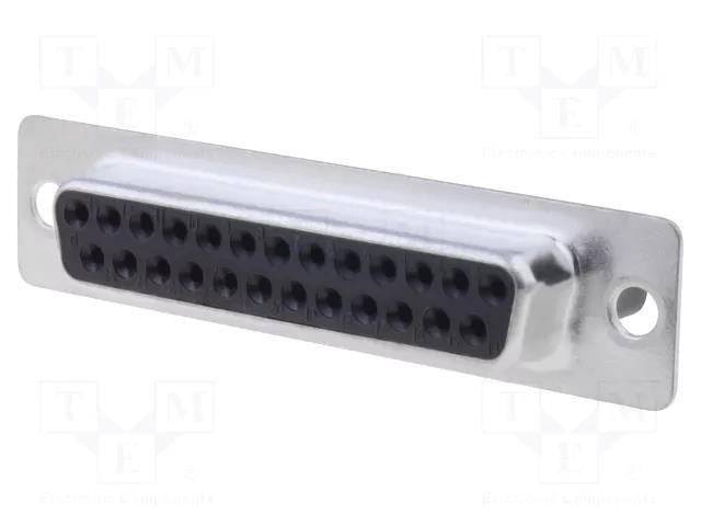 Connector: D-Sub; PIN: 25; plug; female; for cable; 5A; 250V; 20mΩ ADAM TECH DB25-SR