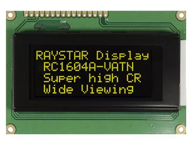 Display: LCD; alphanumeric; VA Negative; 16x4; 87x60x13.6mm; LED RAYSTAR OPTRONICS RC1604A-LLY-JWVE