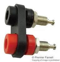 DUAL 4MM BANANA JACK, BLK/RED, PANEL BU-P2269