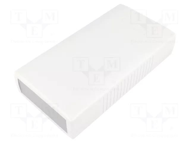 Enclosure: with panel; X: 100mm; Y: 190mm; Z: 40mm; ABS; light grey GAINTA G452