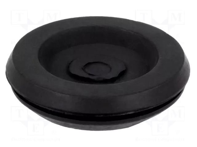 Grommet; with bulkhead; Ømount.hole: 16.2mm; Øhole: 11mm; black TRELLEBORG T-GDM11