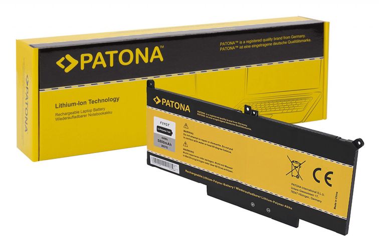 PATONA Battery f. Dell E7280 E7380 E7390 E7480 7290 7390 7480 F3YGT, PATONA 2837 4055655223218