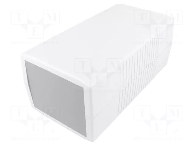 Enclosure: with panel; X: 100mm; Y: 190mm; Z: 80mm; ABS; light grey GAINTA G459