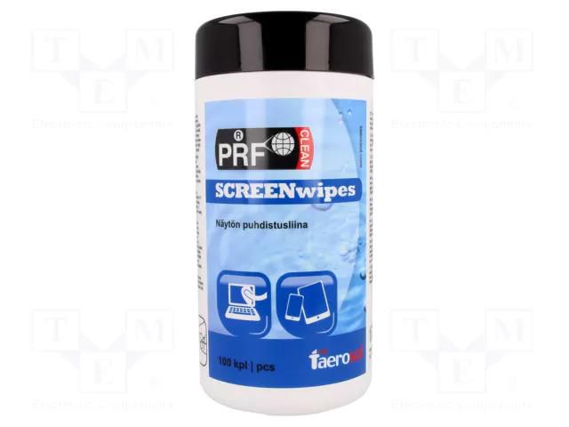 Cleaning cloth: cloth; 100pcs; 140x140mm; cleaning; presaturated PRF PRF-SCREENWIPES100