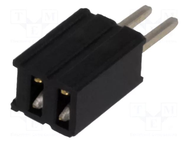Connector: pin strips; socket; female; PIN: 2; THT; straight; 1.27mm CONNFLY DS1065-07-1X2S8BV