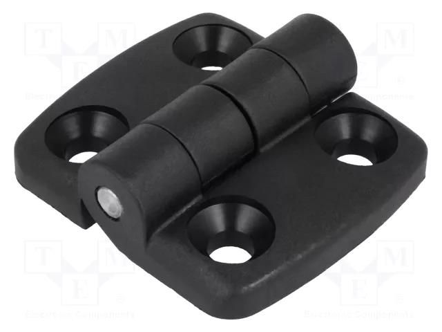 Hinge; Width: 52mm; polyamide; black; H: 48mm FATH FA-095K2525F00