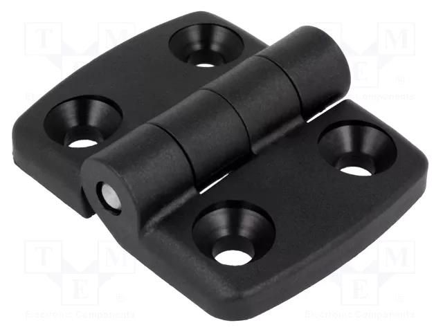 Hinge; Width: 59mm; polyamide; black; H: 48mm FATH FA-095K3030F00