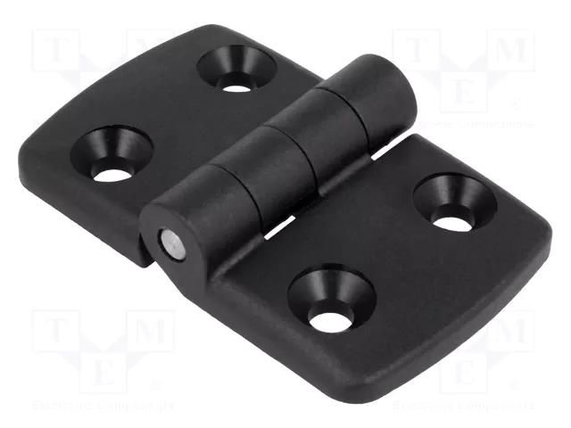 Hinge; Width: 77mm; polyamide; black; H: 48mm FATH FA-095K4040F00