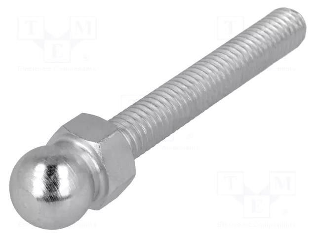 Pin; M6; steel; Ø: 10mm; Plating: zinc; Thread len: 40mm FATH FA-098MM06040M