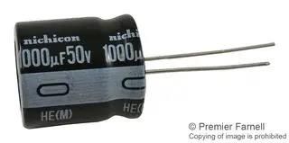 CAP, 1000┬╡F, 50V, 20% UHE1H102MHD3TN