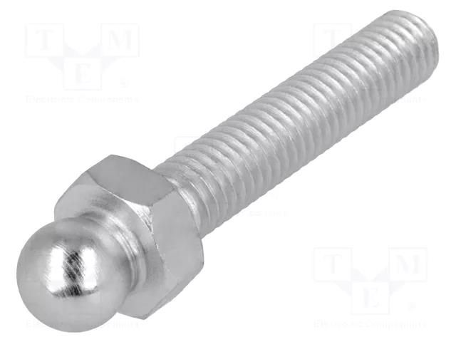 Pin; M8; steel; Ø: 10mm; Plating: zinc; Thread len: 40mm FATH FA-098MM08040M