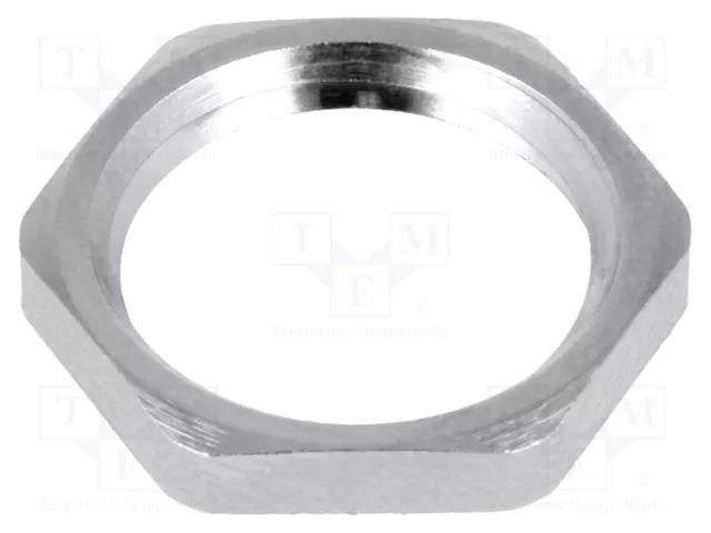 Nut; PG9; brass; 18mm; Plating: nickel HELUKABEL HELU-90611