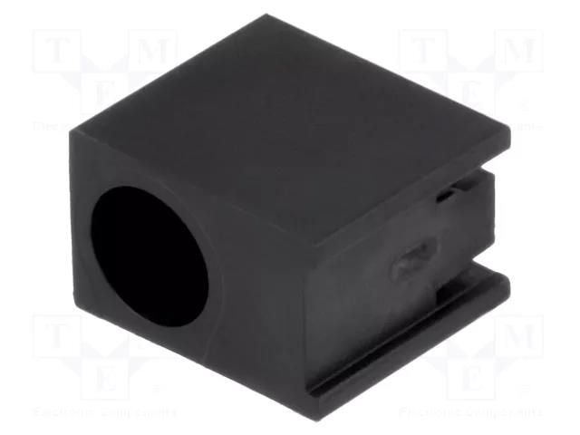 LED housing; 3mm; polyamide; angular; black; UL94V-2; H: 7.4mm FIX&FASTEN LED-301