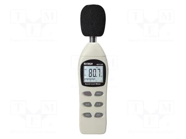 Meter: sound level; LCD; (2000); Sound level: 40÷130dB; 0.3÷8kHz EXTECH EX407730
