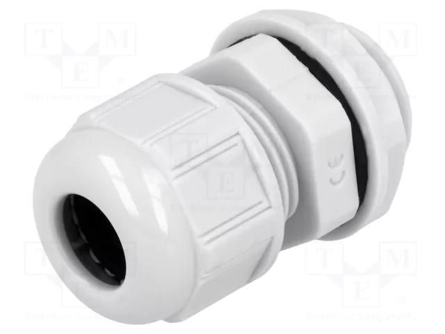 Cable gland; PG11; IP68; polyamide; light grey; UL94V-2; GWconnect MOLEX MX-936000402