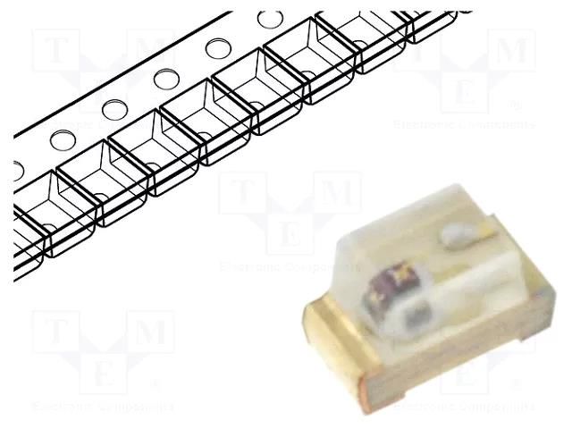 LED; red; SMD; 0603; 50÷150mcd; 1.95÷2.5VDC; 1.6x0.8x1.1mm; 120° KINGBRIGHT ELECTRONIC KP-1608SURCK