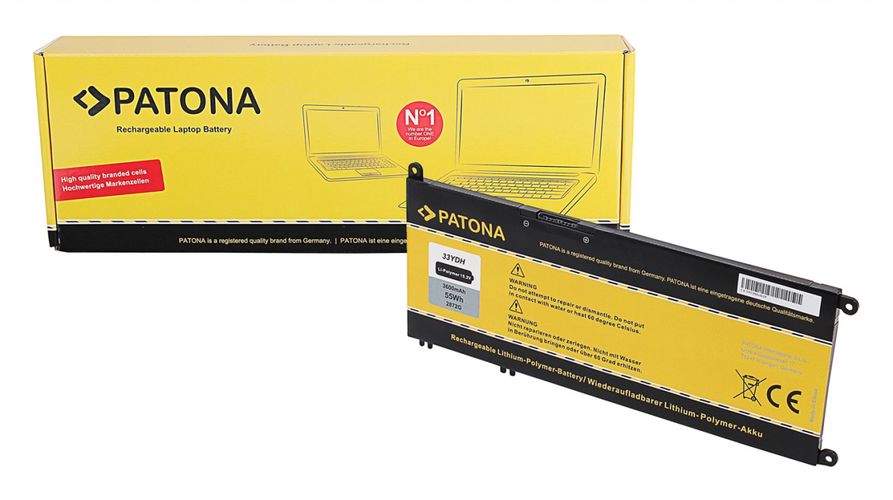 PATONA Battery f. DELL Inspiron 13 15 17 G3 15 G3 17 G5 15 G7 15 Latitude 14 15 Vostro 15 33YDH PVHT1 081PF3, PATONA 2872 4055655229746