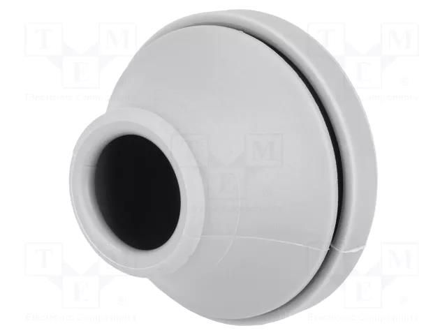 Grommet; Ømount.hole: 38mm; elastomer thermoplastic TPE; grey TRELLEBORG T-VET20-26