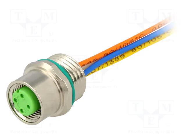 Connector: M12; socket; PIN: 4; female; D code-Ethernet; cables HARTING 21033752400