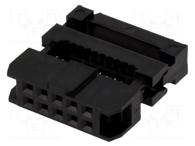 Connector: IDC; plug; female; PIN: 10; IDC; for ribbon cable; 2mm CONNFLY DS1017-10MA2